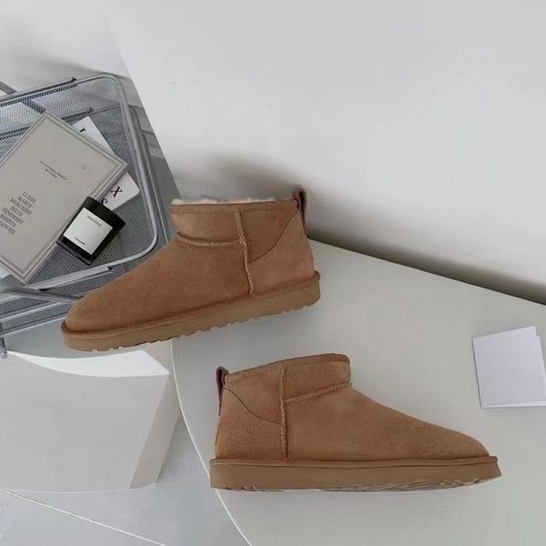 

womens warm shoes boots classic snow boots series round toe size women 35-40 men 41-44, Black