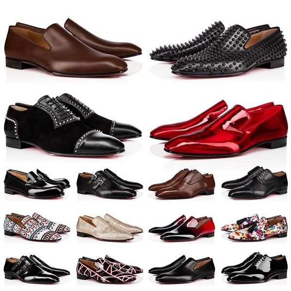 

man brown red dress shoes fashion pointed loafers spikes sneakers mens velvet suede authentic rivets metallic sliver all white black casual