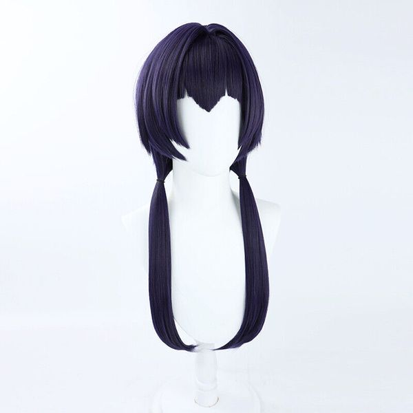 

popular tamamo pink curly wavy ponytails long hair cosplay wigs, Black