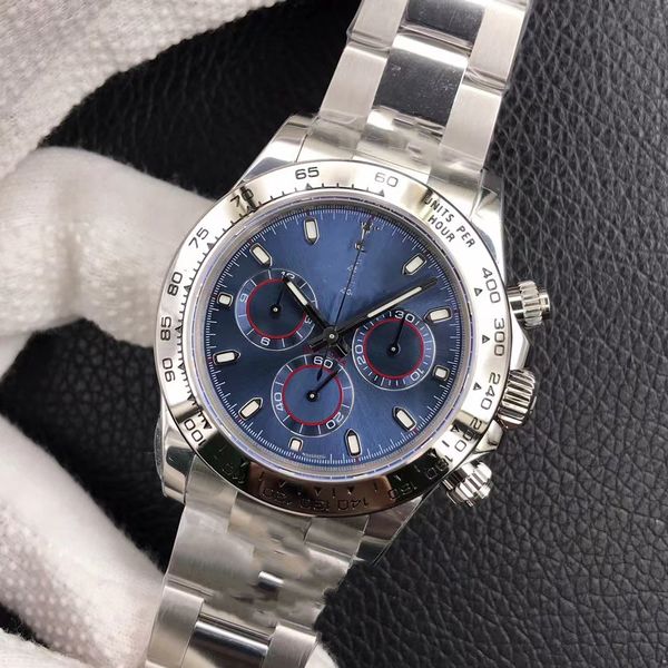 

with original box luxury mens watch blue ceramic bezel automatic movement sapphire glass series m116519 all dials work solid stainless steel, Slivery;brown
