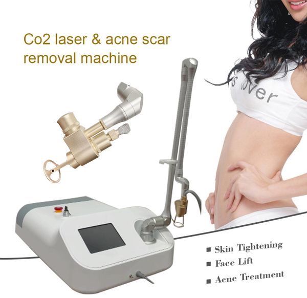 

fractional co2 laser machine for home treatment 10600nm w 7 joint arm 360 degree blent scanner skin stretch marks moles wart removal cost, Black