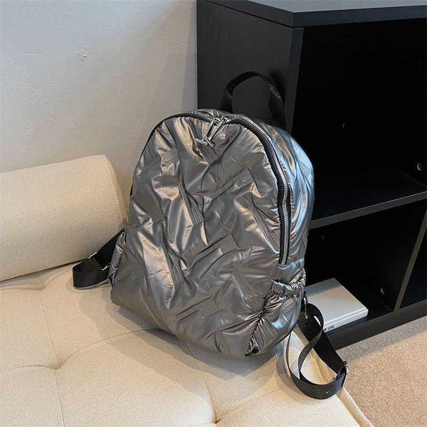 

backpack 2022 new autumn and winter down bag women's versatile mummy space cotton