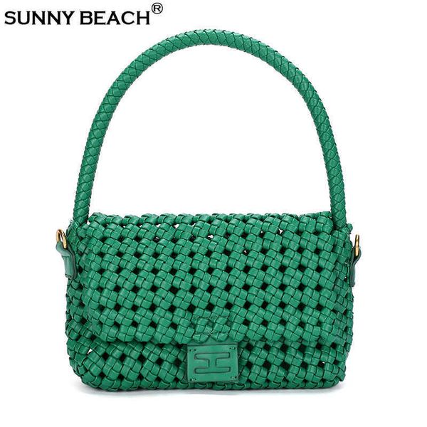 

fashion totes woven pu leather luxury shoulder handbags women s purses designer bag