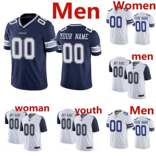 

custom football jerseys dallas''cowboys''men 4 dak prescott 11 micah parsons 22 emmitt smith 88 ceedee lamb 21 ezekiel e, Black