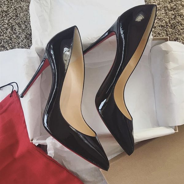 

brand classic ladies red high heels designer shoes ladies kate 8cm/12cm/10cm patent leather black nude pigalle ladies pumps