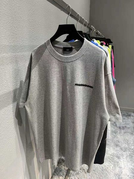 

fashion brand designer t shirt seal tape letter printed short sleeve casual men's clothing light grey, White;black