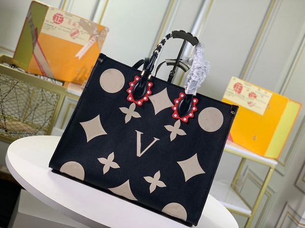 

designer ladies totes hand-held leather shopping bags luxury goods classic fashion brand one-shoulder zipper size 41-34-23cm
