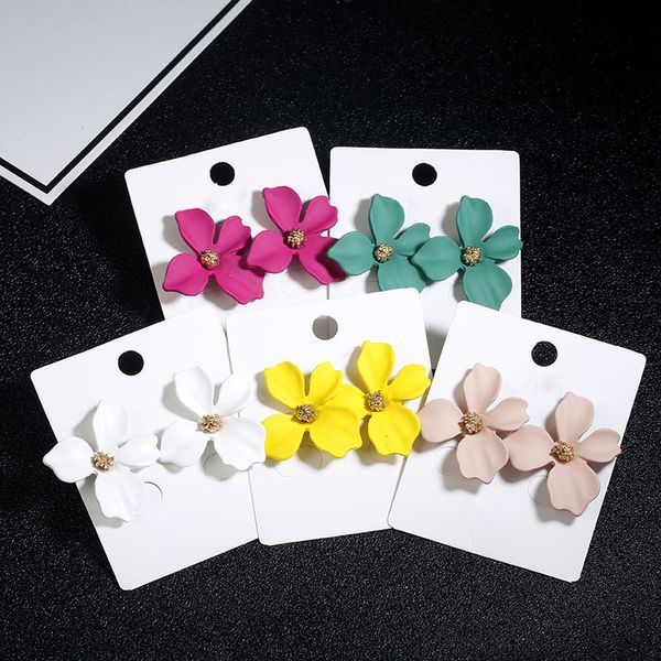 

korean cute small flower stud earrings for women trendy fresh and sweet statement earring girl 2022 fashion jewelry gift, Golden;silver