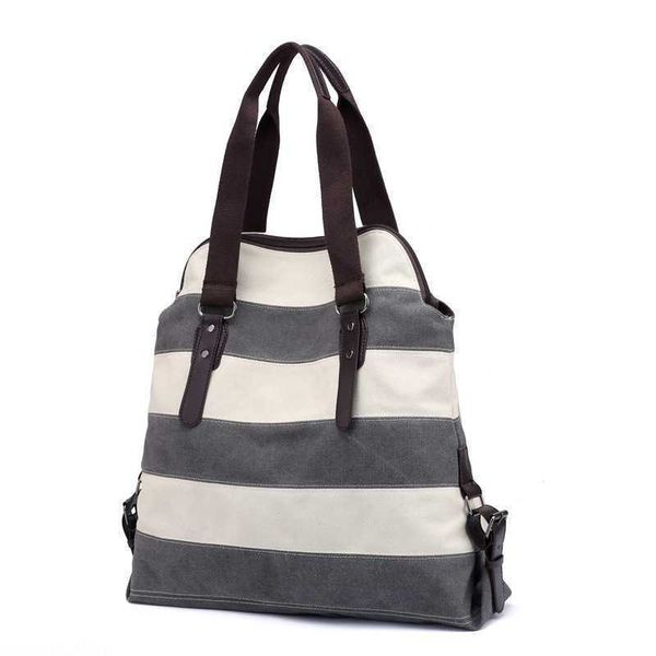 

hbp canvas women's bag fashion splicing bag casual wild writing shoulder bag female colored striped ladies handbag shoulder bags