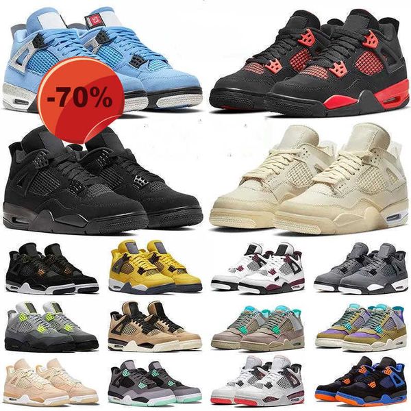 

jumpman 4 basketball shoes men sport sneakers black cat university blue white grey mens pure royalty bred 4s unc the cactus eur 36-47