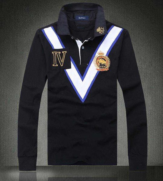 

luxury men designer long sleeve polo t-shirt with embroidery technology cotton fashion casual polo t-shirt s-5xl, White;black