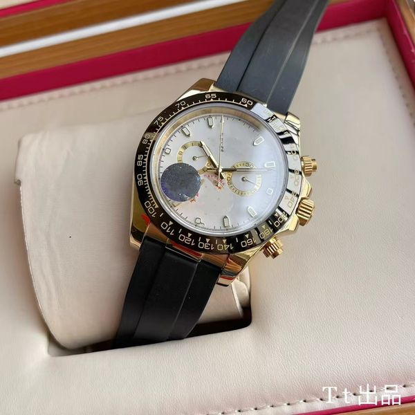 

with original box watch steel all subdials working 116519 116506 40mm automatic 2813 mechanical movement sapphire glass mens ceramic bezel w, Slivery;brown
