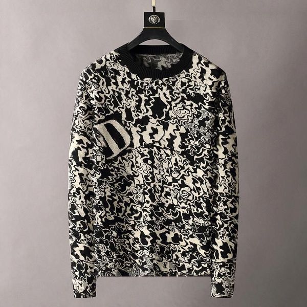 

men sweatshirt knitted designer sweaters women loose oversized jumpers luxury fashion casual autumn winter warm hoodie sweater embroidered l, White;black