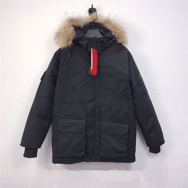 

down jacket 2022 mens parka winter jackets fourrure down parkas homme chaquetas outerwear big fur hooded manteau men women jacket coat doudo, Black