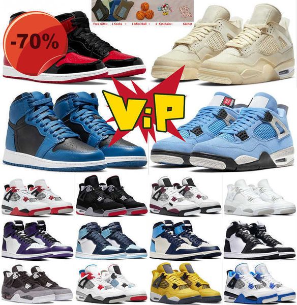 

men women jumpman 1s 4s basketball shoes high og fragment design x 1 4 dark mocha unc university blue chicago smoke grey