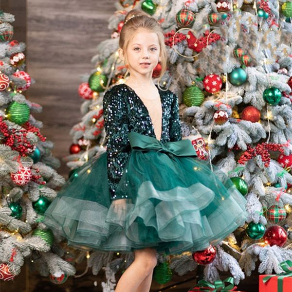 

flower girls dresses sequin burgundy baby velvet full sleeves flowers dress knee length dresses bow puffy first communion, White;blue