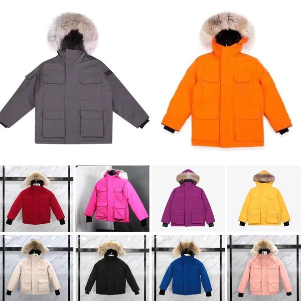 

kids parka's down coat jackets boy and girl jacket designers luxurious outerwear teen clothing designer thick outwear luxury children l, Blue;gray