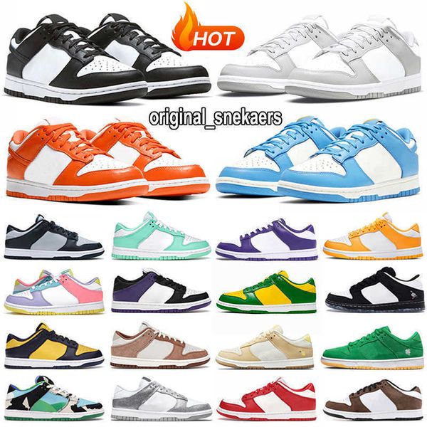 

unc casual shoes for men women dunks panda sneakers designer syracuse grey fog university red varsity green womens sports trainers 36-47, Black