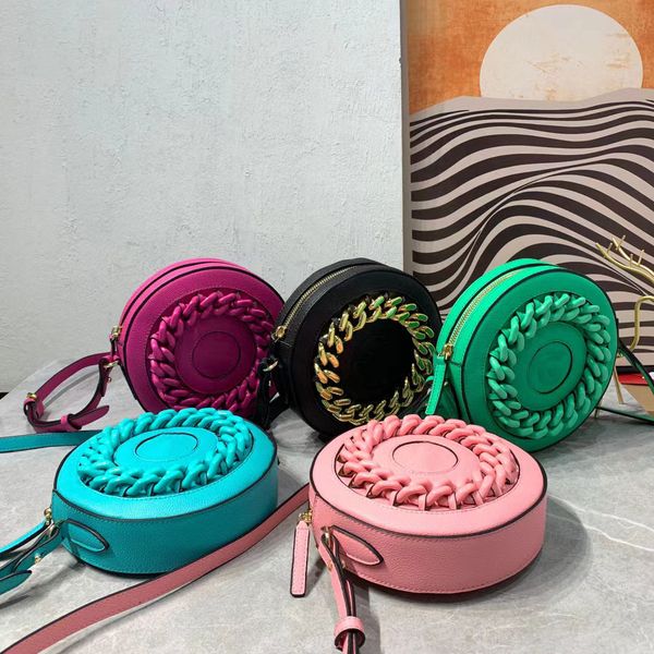 

circular bags fashion classic american head portrait chain decoration round cake bag camera messenger bag la medusa