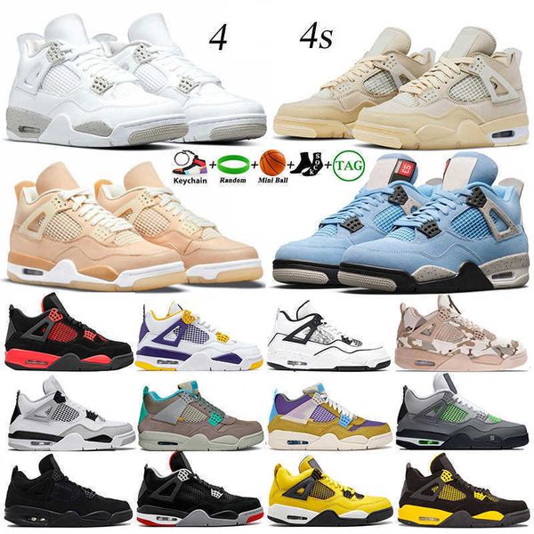 

jumpman 4 high og 4s mens basketball shoes shimmer sail university blue white oreo red thunder black cat bred diy wild things infrared men