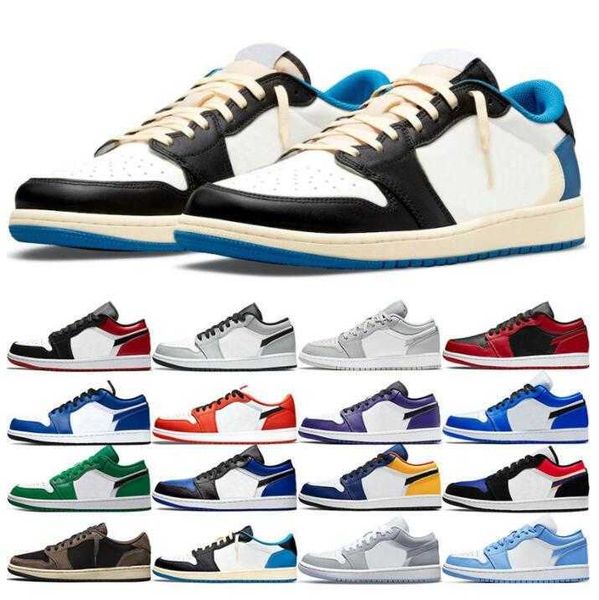 

basketball shoes mens trainers sports sneakers obsidian dark mocha wolf grey white camo black toe court purple game royal jumpman 1 low 1s