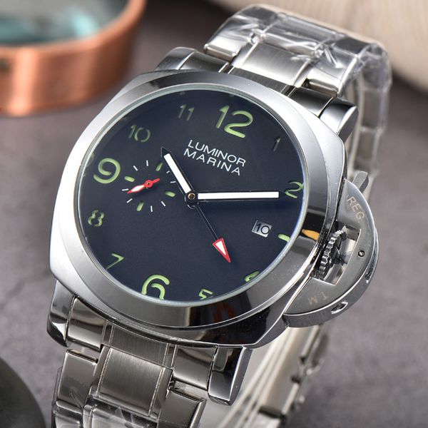 

2022 new quartz watches for men business multifunction sports military watch luxury original brand automatic date clock, Slivery;golden