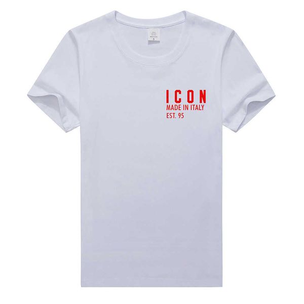 

designer mens icon tshirts italy round t-shirt europe america clothes neck d2 short sleeve womens letter printing mans couple tshirt, White;black
