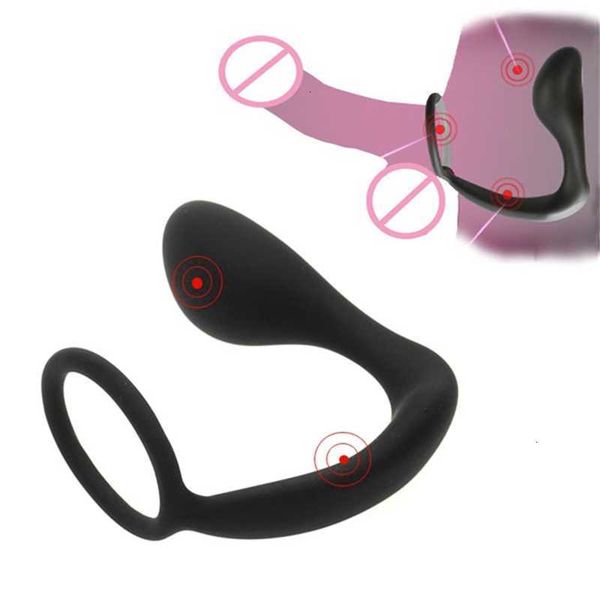 

toy massager silicone male prostate massager non-vibrating products toys great for men or same-couple sensitive cock rings
