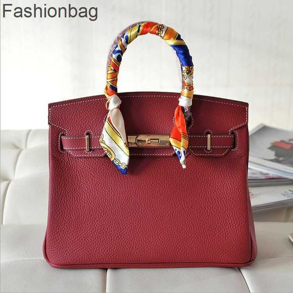 

bag herme bags birkins handbag designer autumn winter first layer lychee grain women's large one shoulder handbags mox3