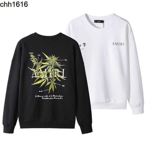 

street trend new us amirs 2021aw new loose casual hip hop high street round neck pullover, Black