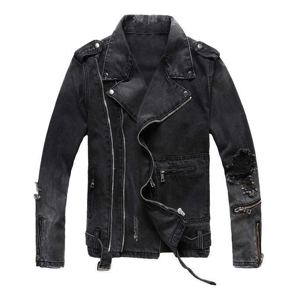 

men's jackets mens high street fashion denim coat black blue casual hip hop designer jacket for male size m-4xl, Black;brown