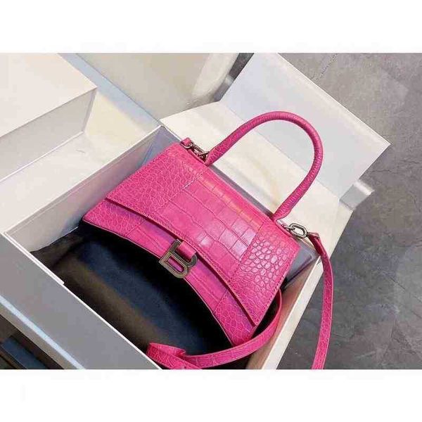 

designer shoulder balencaigass bags leather rare crocodile hourglass bag hand-held messenger shoulder women's