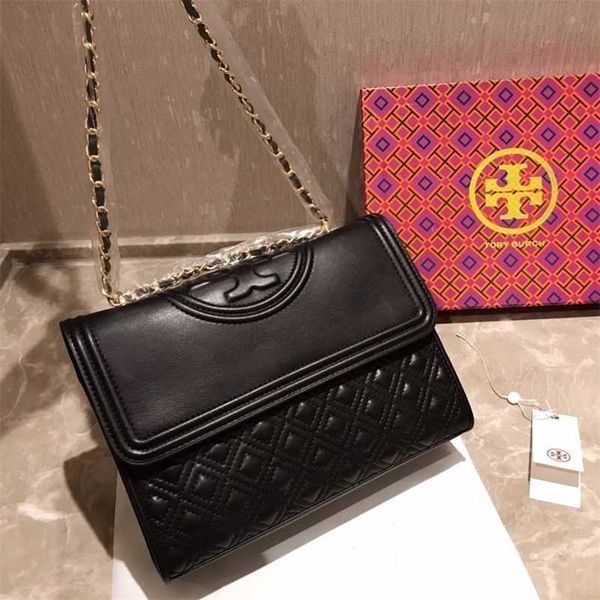 

designer handbags torysburchs light luxury 2022 spring small fragrance one slung rhombic tassel chain leather women's bag shoulder cros