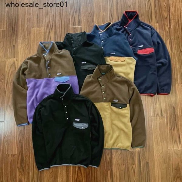 

men's hoodies designer sweatshirts patagonias pullover fleece sweater men's women's casual hoodie, Black