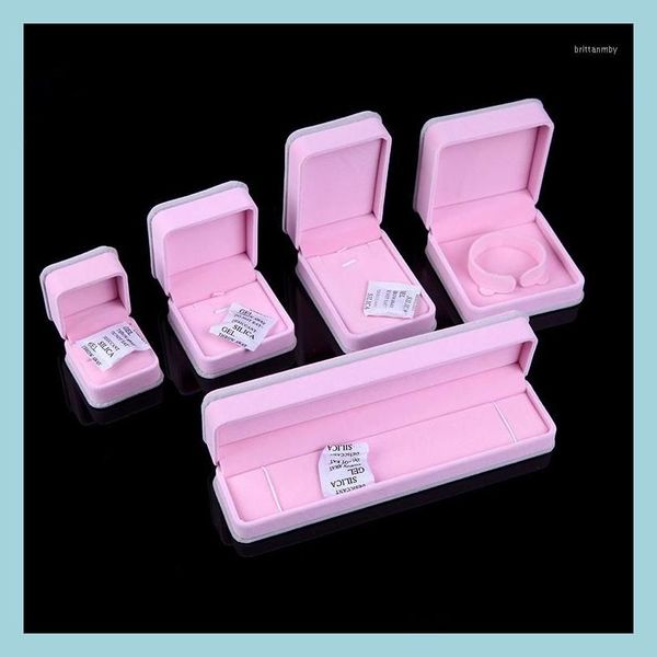 

jewelry pouches bags jewelry pouches 5 pieces/lot ring necklace pendant bracelet veet box custom display case drop delivery 2022 pac dhnqw, Pink;blue