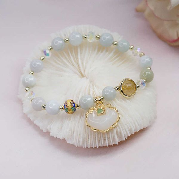 

beaded strands new arrival lucky local pendant vintage jade yellow crystal stone beaded strand bracelets women female fashion jewelry ybr556, Black