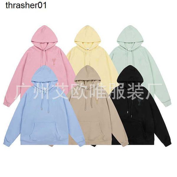 

new men's hoodies designer sweatshirts alexanders winter wangs embroidery color love sweater men women fashion brand long sleeve hoodie, Black