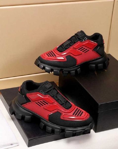 

men fabric shoes sneakers cloudbust thunder mesh trim flat runner trainers black white lace-up casual outdoor trainer sneaker