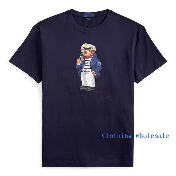 

designer wholesale 2038 men's t-shirts summer new high-end casual fashion men's round neck printed short sleeved polos shirt 100%, White;black