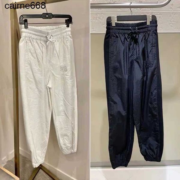 

women's designer pants autumn fashion letter embroidery sportswear alexanders pants stitching casual pants women wangs, Black;white
