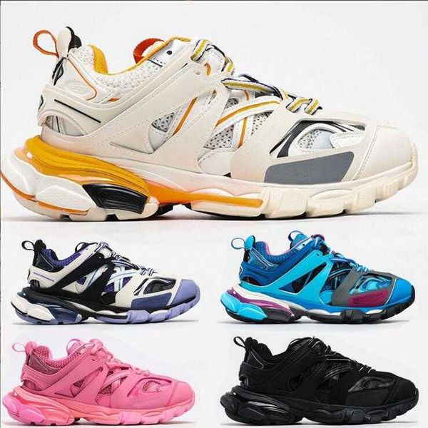 

casual shoes designers sneakers dad shoe clear luxurys combination crystal bottom fashion 2022 tripler paris triple s men women big size, Black