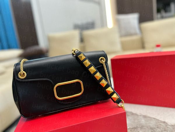 

stud crossbody shoulder bag with sliding chain purses designer woman handbag designer women bag luxurys handbags metallic buckle wb0k26 dhga