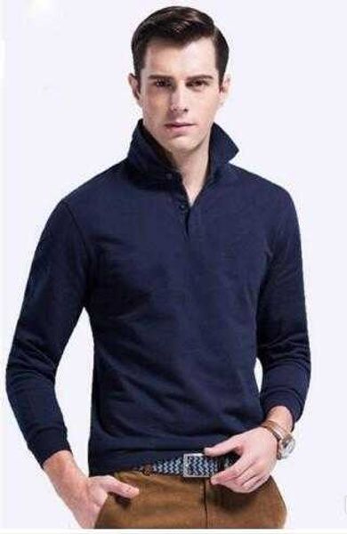 

autumn new big small horse crocodile polo shirt for men embroidery luxury casual slim fit stylish t shirt with long sleeve lapel shirt, White;black