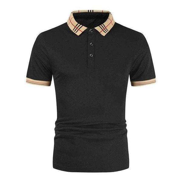 

men's polos 2022 summer shirt brand clothing cotton short sleeve business casual striped designer homme camisa breathable, White;black