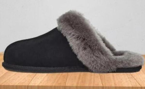 

men women winter indor slippers boots designer fluffy fur boots thin sole cotton slipper booties, Black