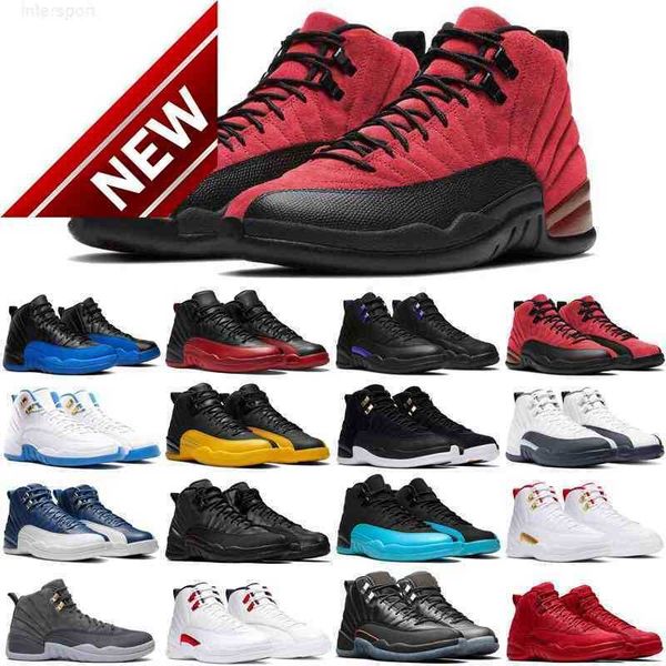 

2023 basketball shoes men trainers sports sneakers utility twist playoffs royalty reverse flu game dark grey promotion 12 12s mens size 7-13