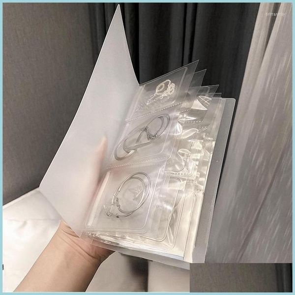 

jewelry pouches bags jewelry pouches bags largecapacity transparent storage book sealed bag packaging organza earring holder wholes dhlne, Pink;blue