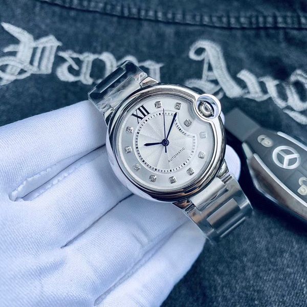 

mens or womens watches automatic movement mechanical watch fashion wristwatch designer aaa quality luxury relojss for women montre de luxe o, Slivery;brown