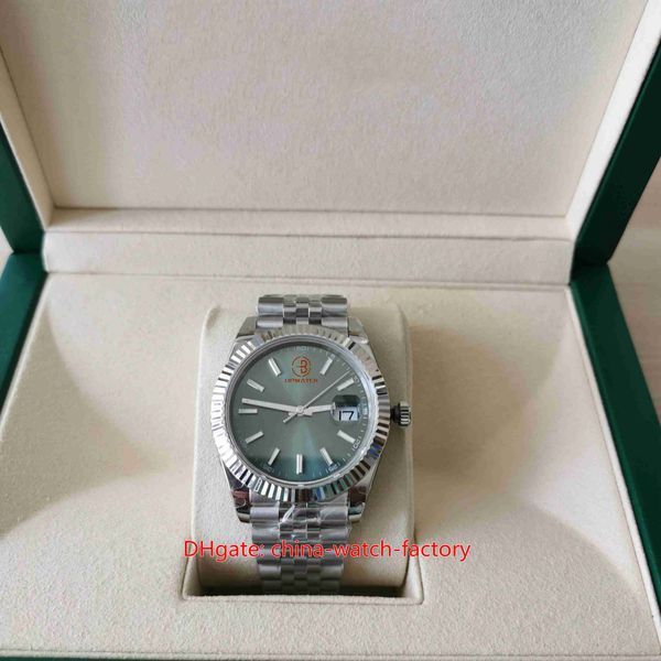 

new product bp factory mens watch 41mm 126334 olive green dial stainless steel jubilee bracelet cal.2813 2836 3235 movement mechanical autom, Slivery;brown