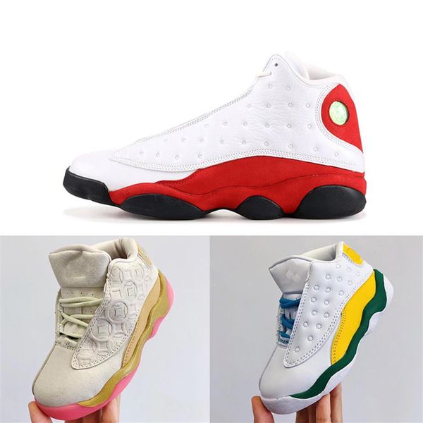

childrens fashion jumpman new 13 13s island kids girls basketball shoes designer playground hyper royal bred flint he got game luc236s, Black